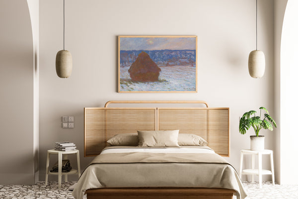 Claude Monet — Stack of Wheat (Snow Effect, Overcast Day) | Fine Art Print