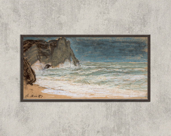 Claude Monet — The Raging Sea at Étretat | Fine Art Print