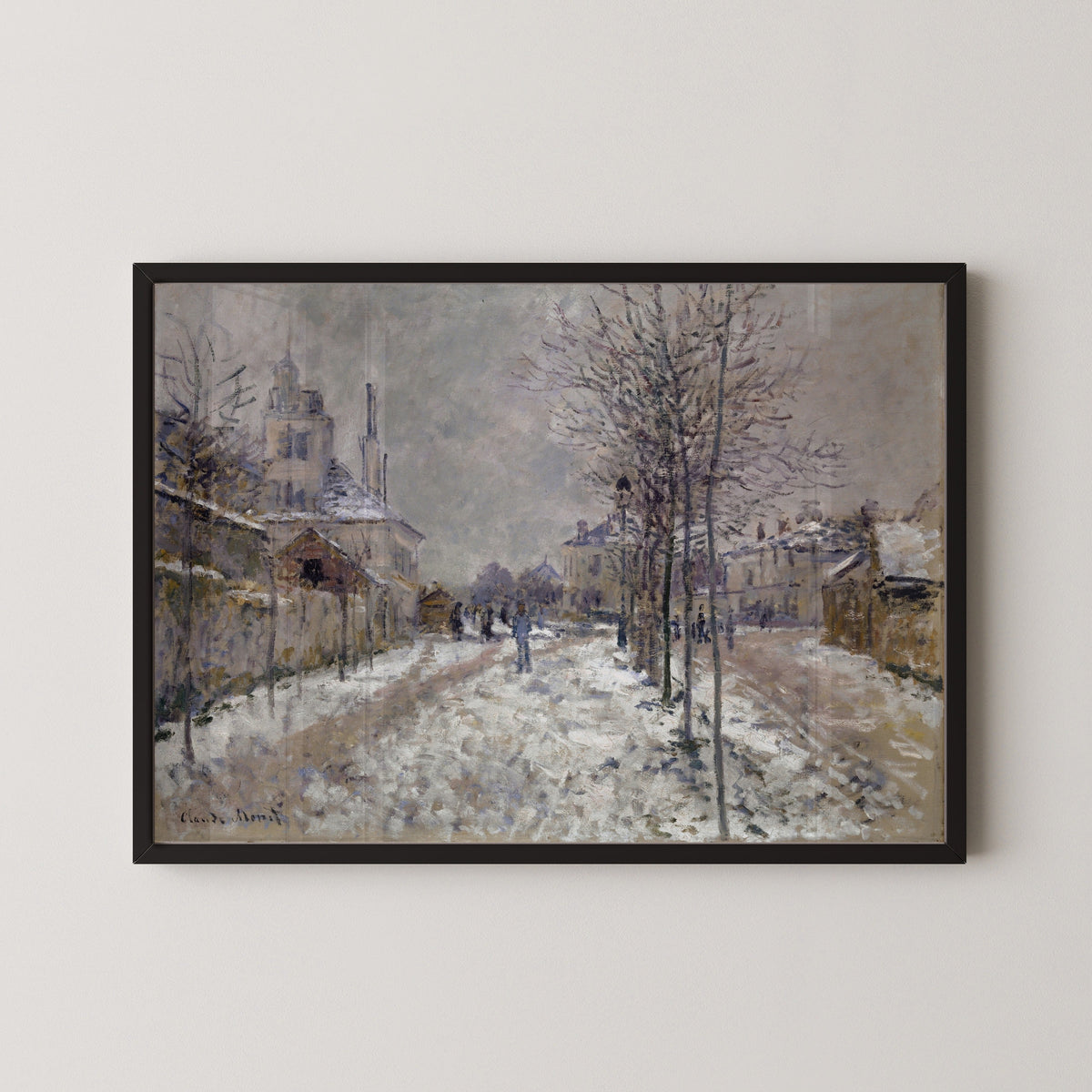 Claude Monet — The Snow-Covered Boulevard de Pontoise in Argenteuil | Fine Art Print - 9ArtPrints