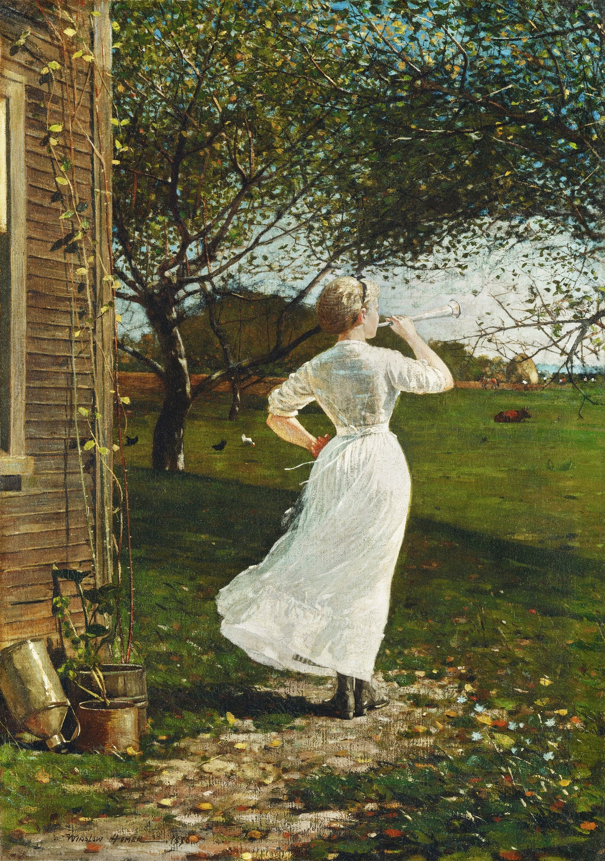 Winslow Homer — The Dinner Horn | Fine Art Print