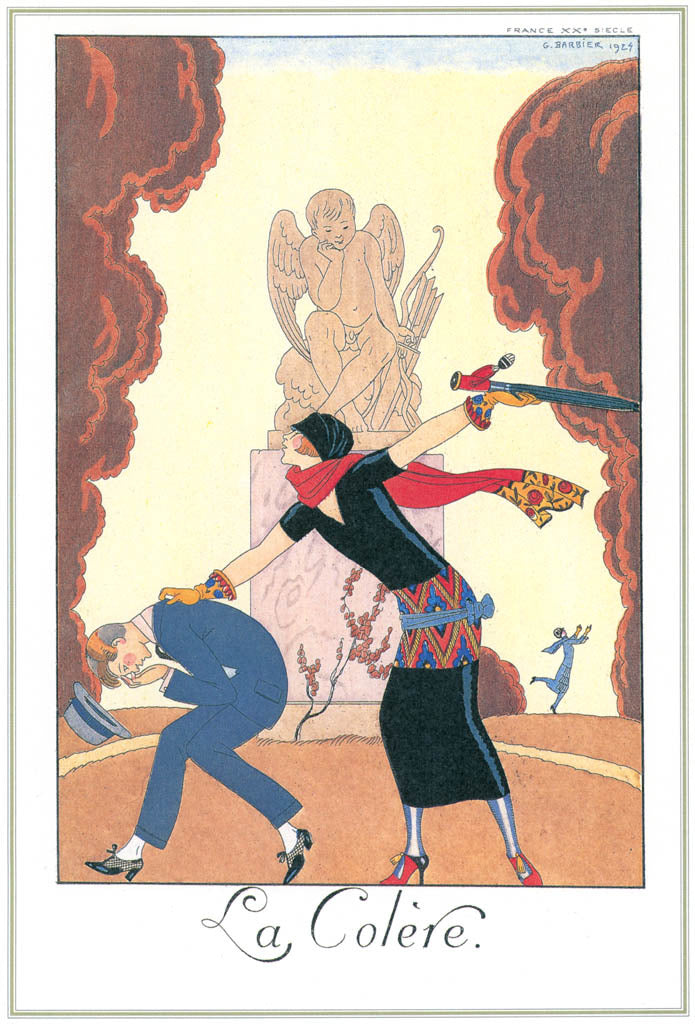 George Barbier — La Colère [Anger] | Art Deco Print