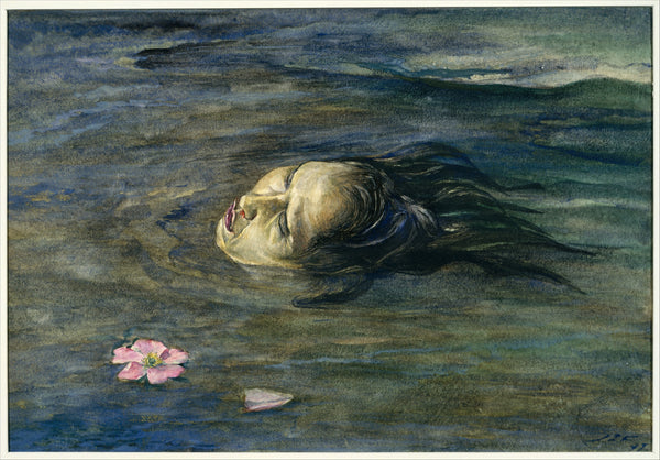 John La Farge — The Strange Thing Little Kiosai Saw in the River | Symbolist Art Print