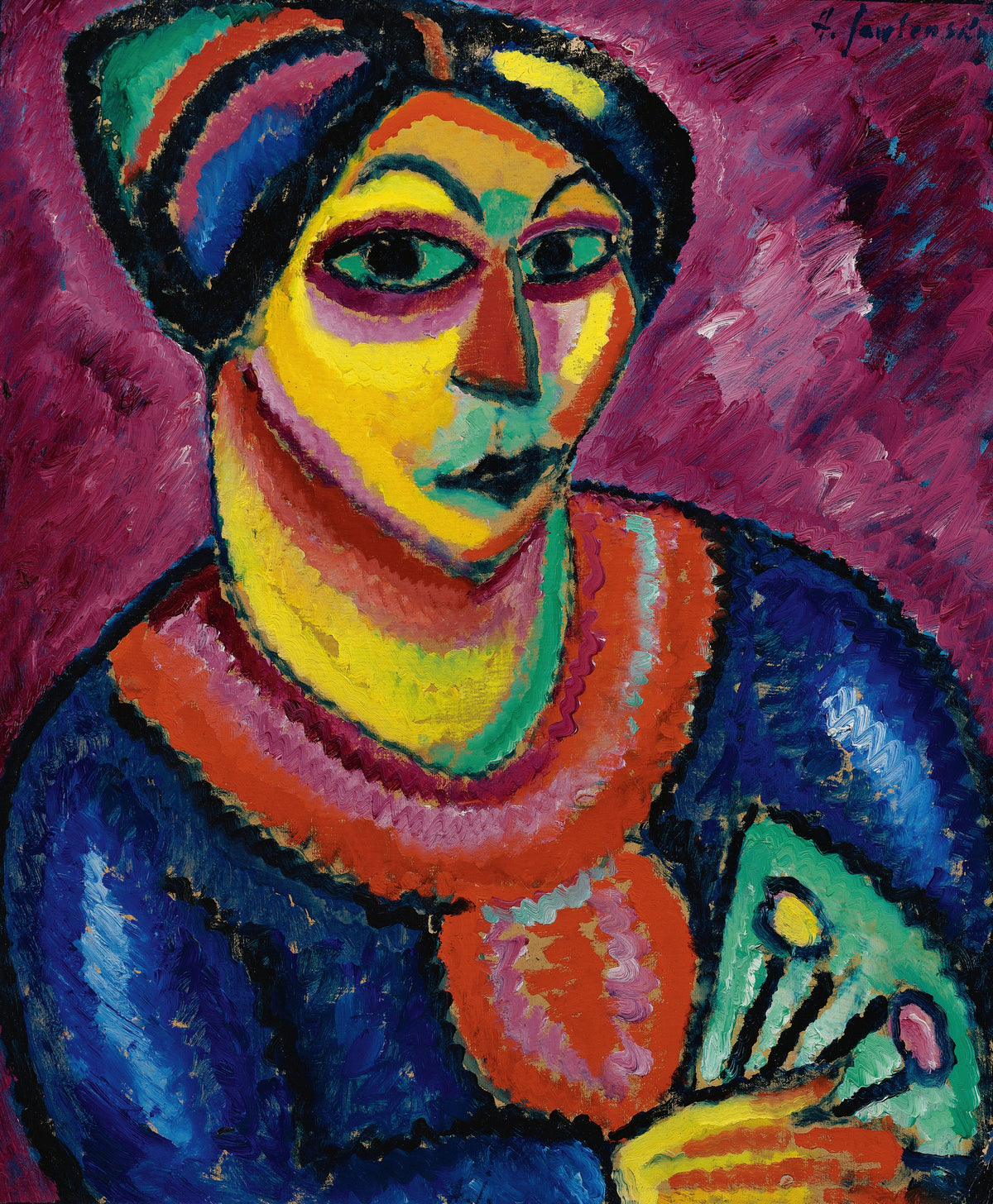 Alexej von Jawlensky — Woman with a Green Fan | Expressionist Fine Art Print