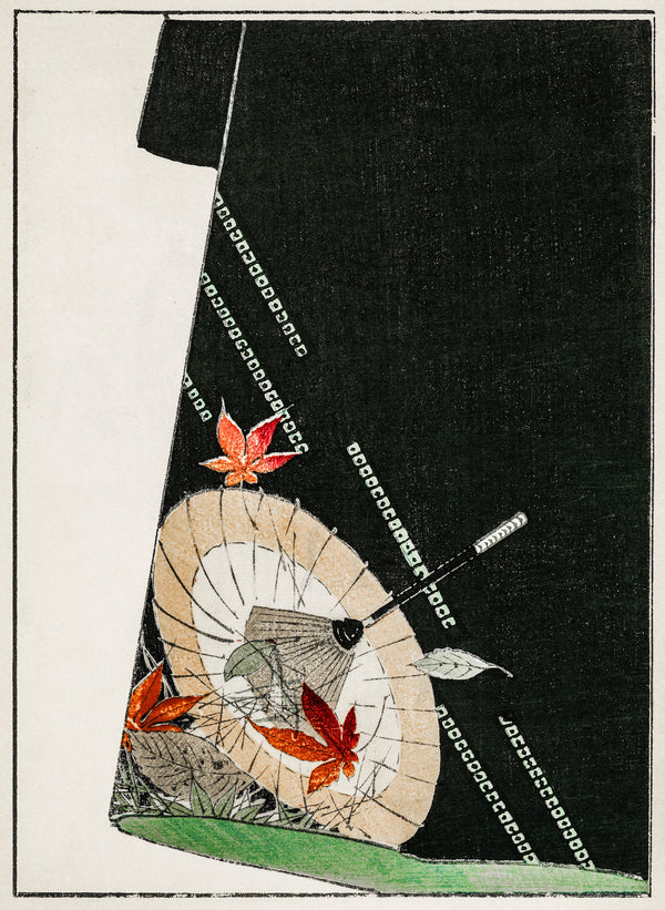 Watanabe Seitei — Parasol Print on a Japanese Robe | Japanese Woodblock Print