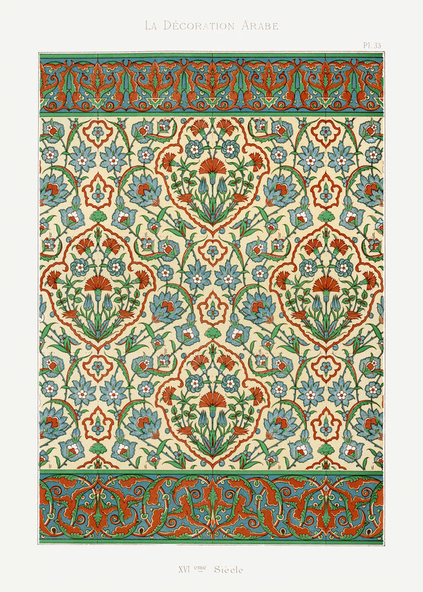 Émile Prisse d'Avennes — La Decoration Arabe, Plate 35 | Ornament Plate Print
