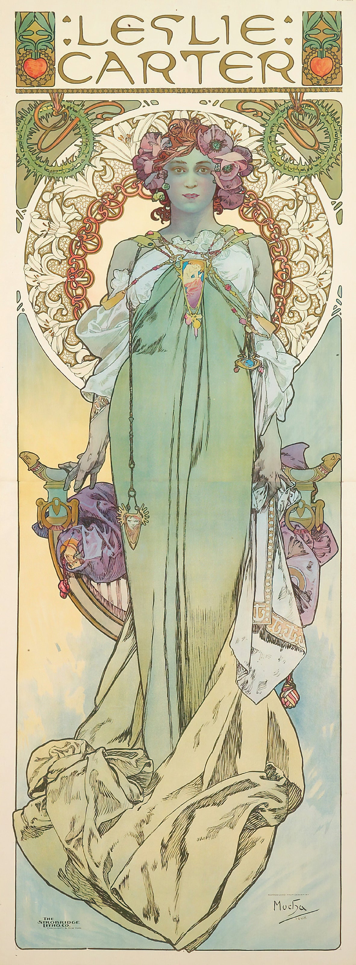 Alphonse Mucha — Leslie Carter | Vintage Poster Print