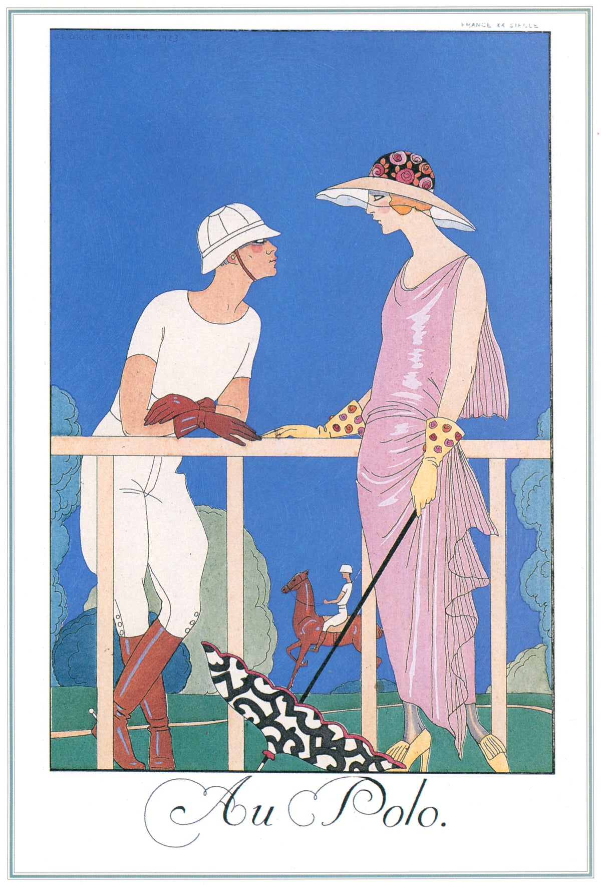 George Barbier — Au Polo | Art Deco Fashion Print