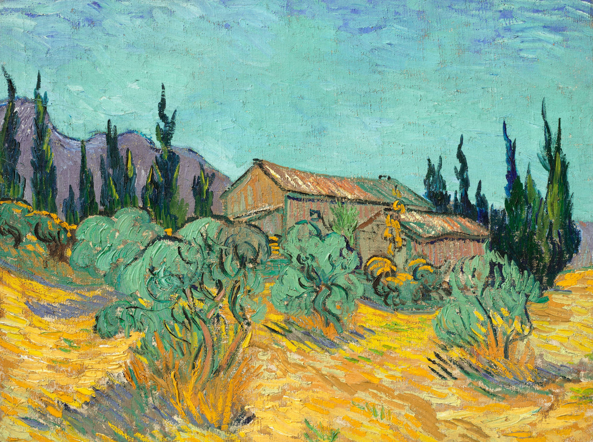 Vincent van Gogh — Huts surrounded by Olive Trees and Cypresses | Fine Art Print