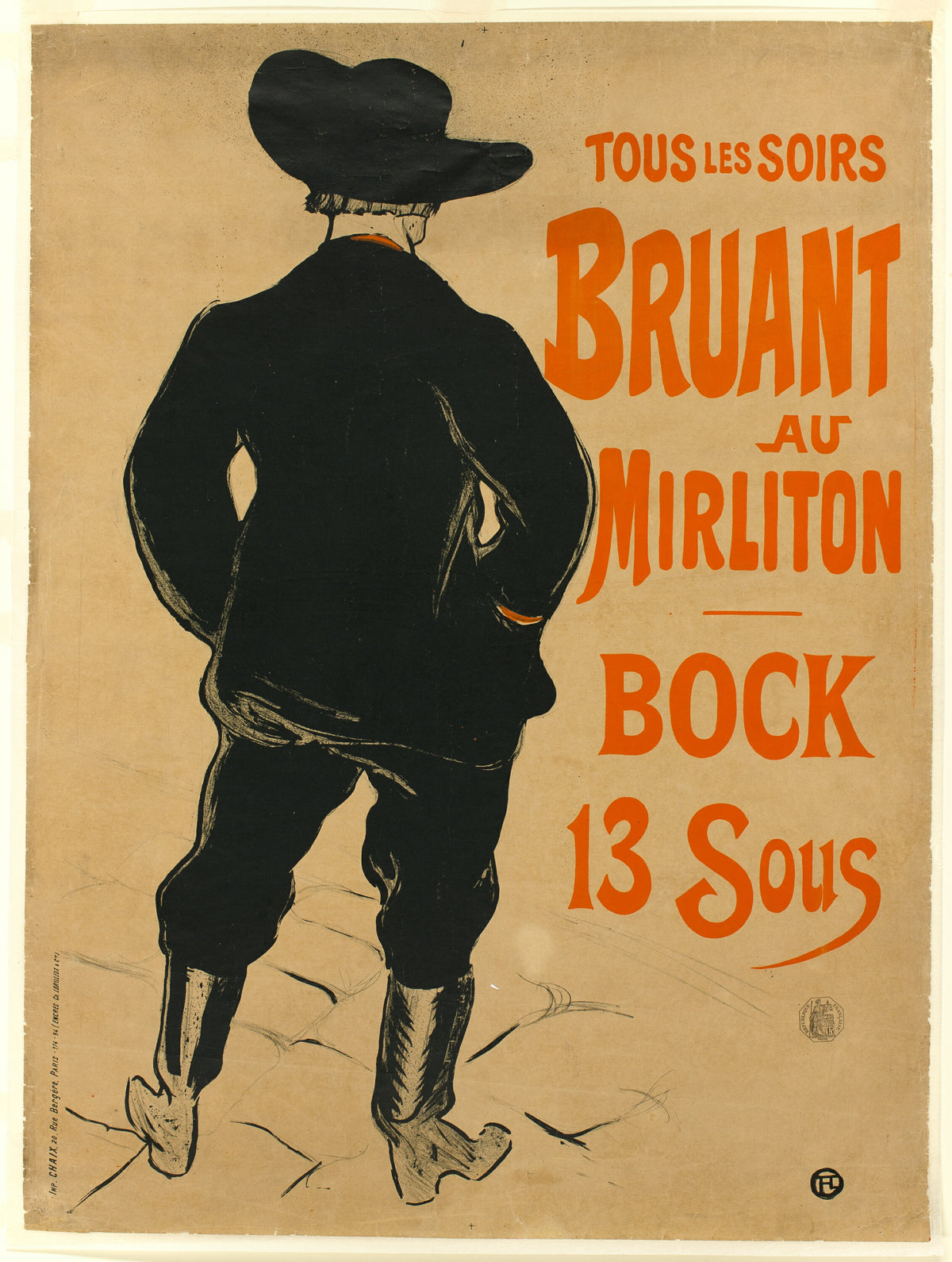 Henri de Toulouse-Lautrec — Aristide Bruant au Mirliton | Vintage Poster Print