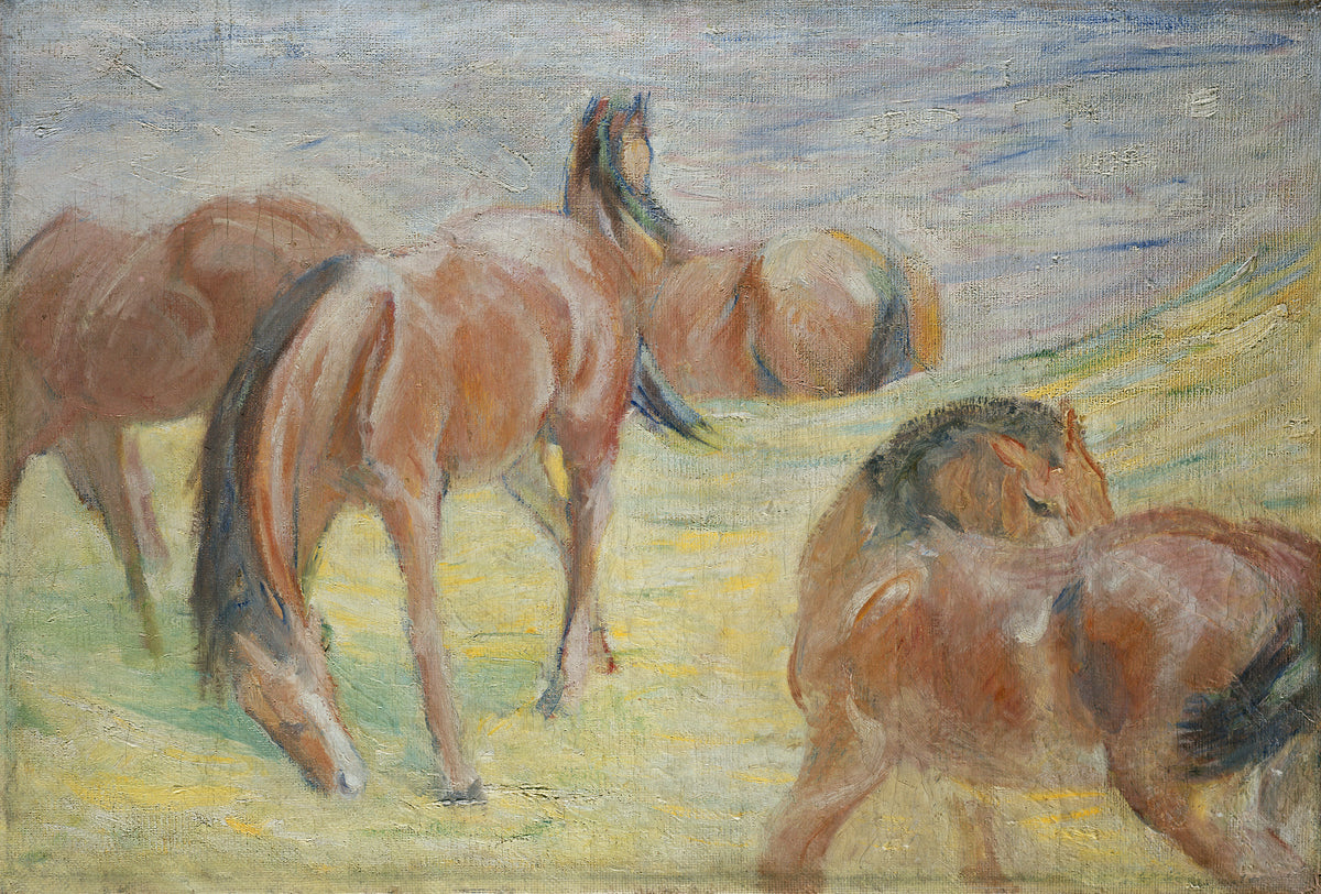 Franz Marc — Grazing Horses I | Expressionist Fine Art Print