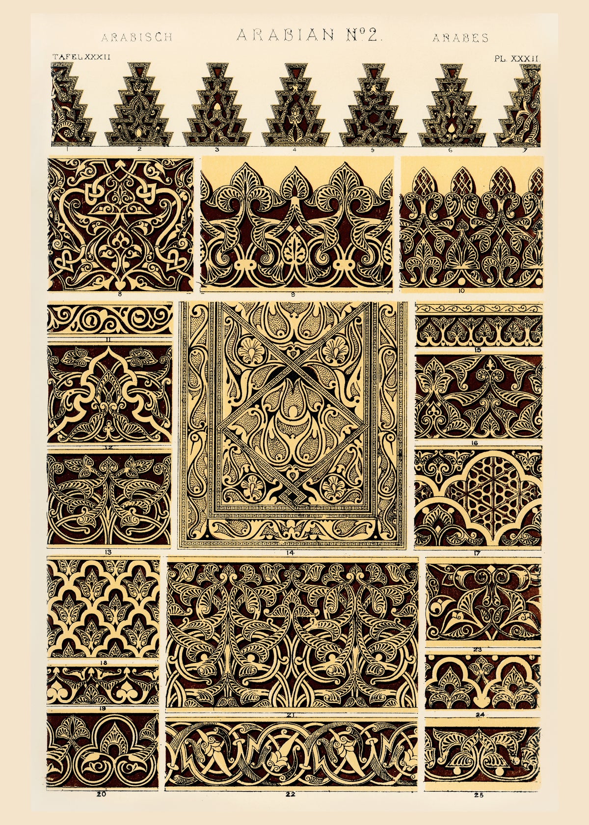 Owen Jones — Arabian No. 2, from The Grammar of Ornament | Ornament Plate Print
