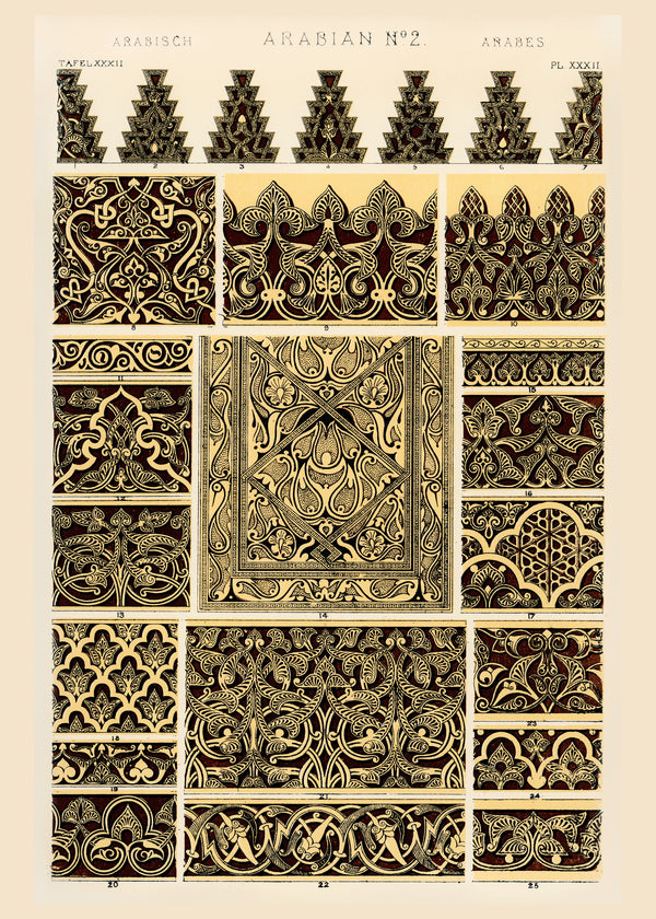 Owen Jones — Arabian No. 2, from The Grammar of Ornament | Ornament Plate Print