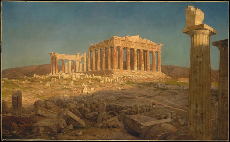 Frederic Edwin Church — The Parthenon | Fine Art Print shown to scale on a wall above a sofa