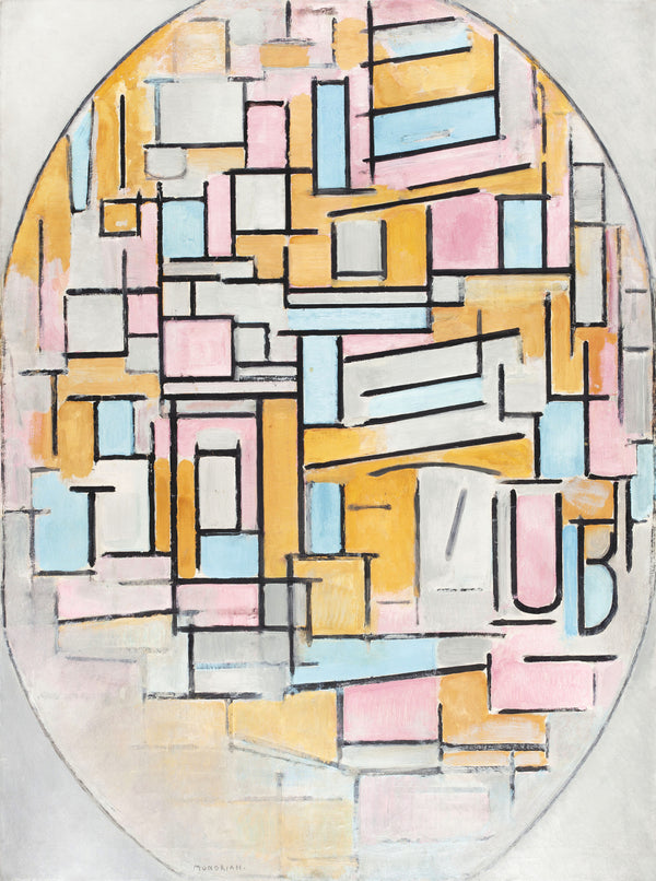 Piet Mondrian — Composition in Oval | Fine Art Print