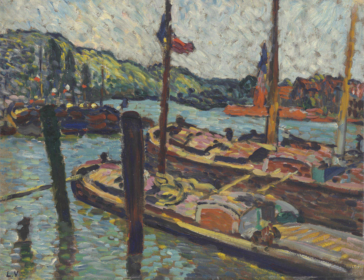 Louis Valtat — Péniches au port de Rouen | Fauvist Fine Art Print