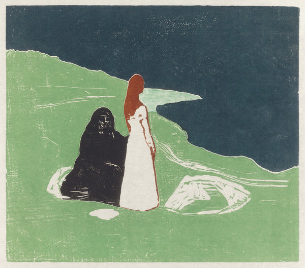 Edvard Munch — Two Women on the Shore | Woodcut Print