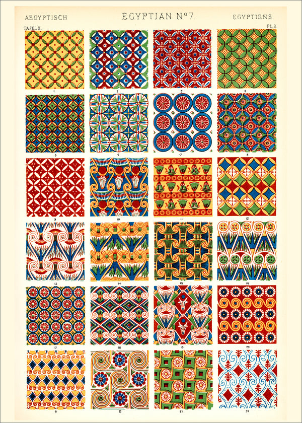 Owen Jones — Egyptian No. 7, from The Grammar of Ornament | Ornament Plate Print