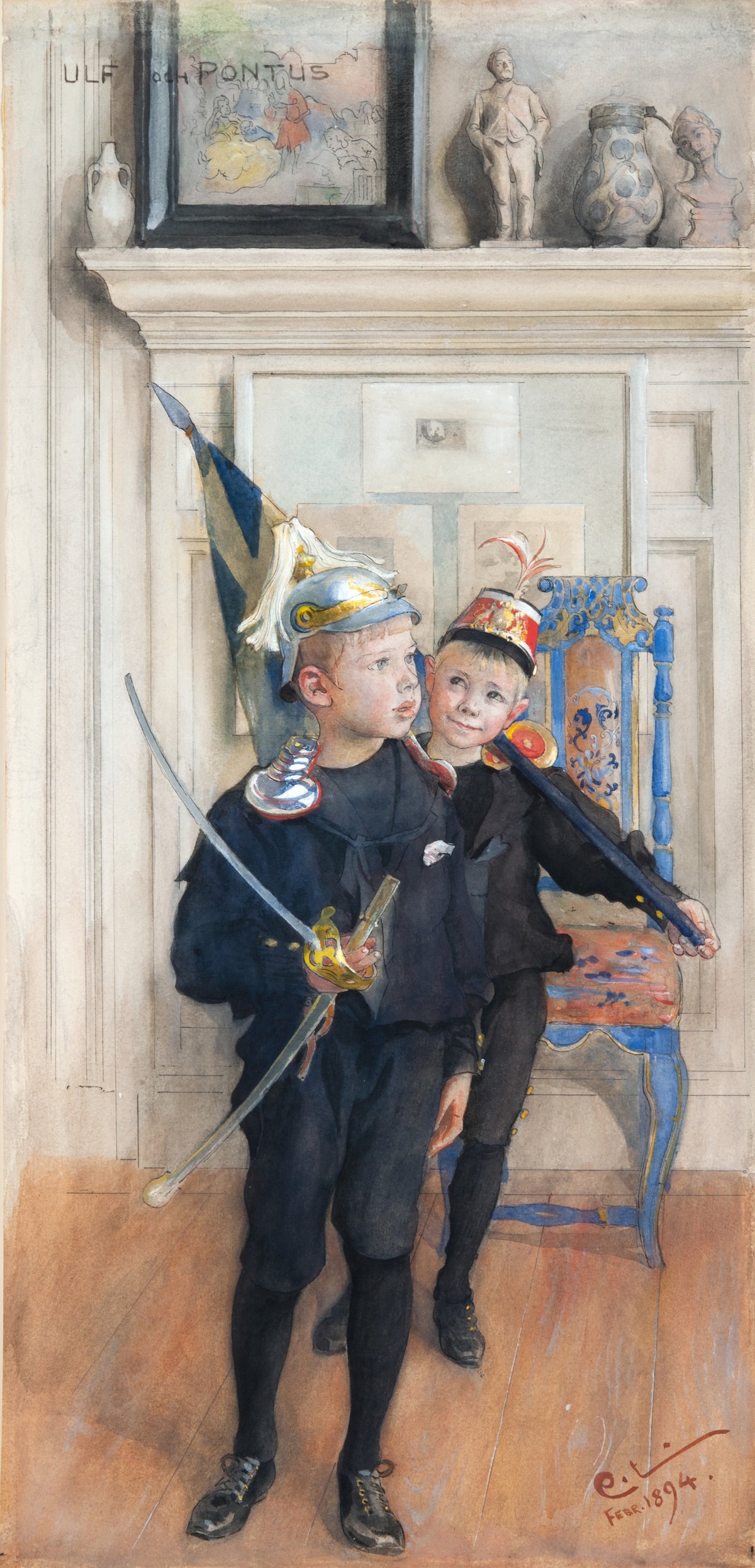Carl Larsson — Ulf and Pontus | Swedish Watercolour Print