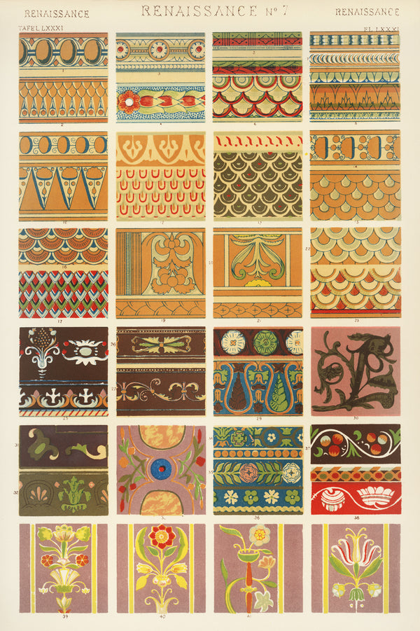Owen Jones — Renaissance No. 7 | Grammar of Ornament Design Print