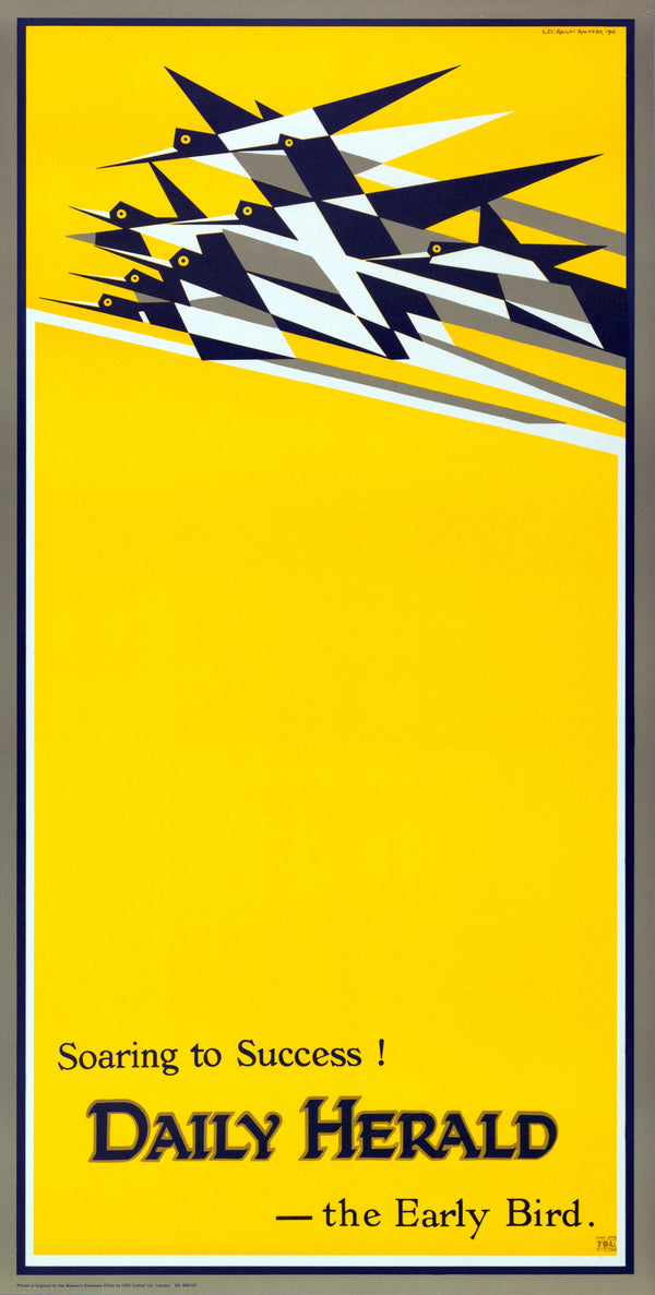 Edward McKnight Kauffer — Soaring to Success! Daily Herald - the Early Bird | Vintage Poster Print