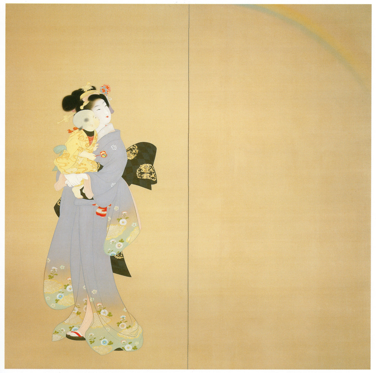 Uemura Shōen — Watching the Rainbow (right panel) | Fine Art Print