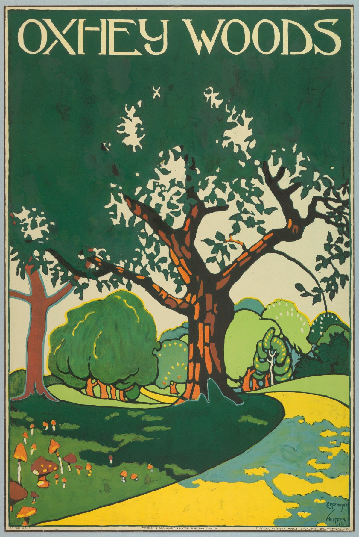 Edward McKnight Kauffer — Oxhey Woods | Vintage Poster Print