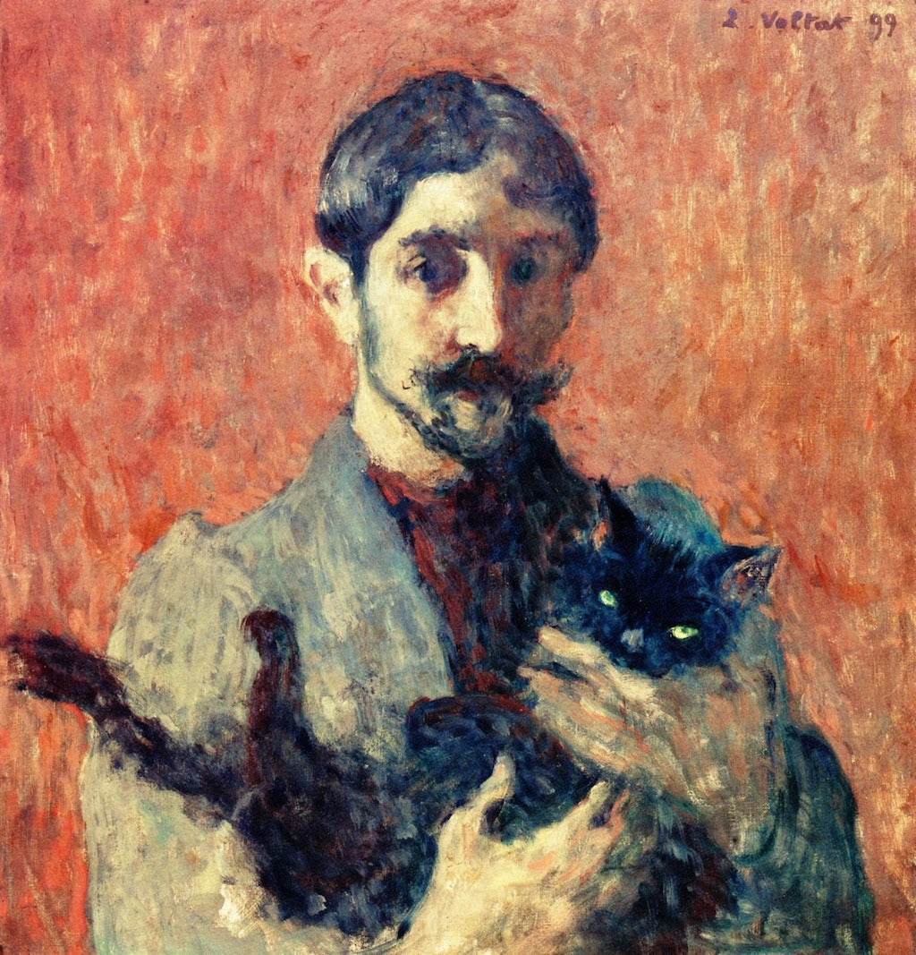 Louis Valtat — Self-Portrait with Cat | Fauvist Fine Art Print