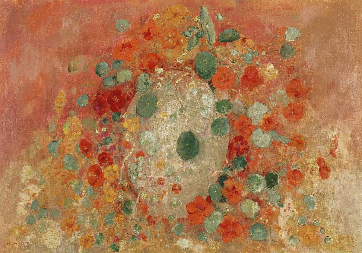 Odilon Redon — Nasturtiums (1905) | Symbolist Art Print