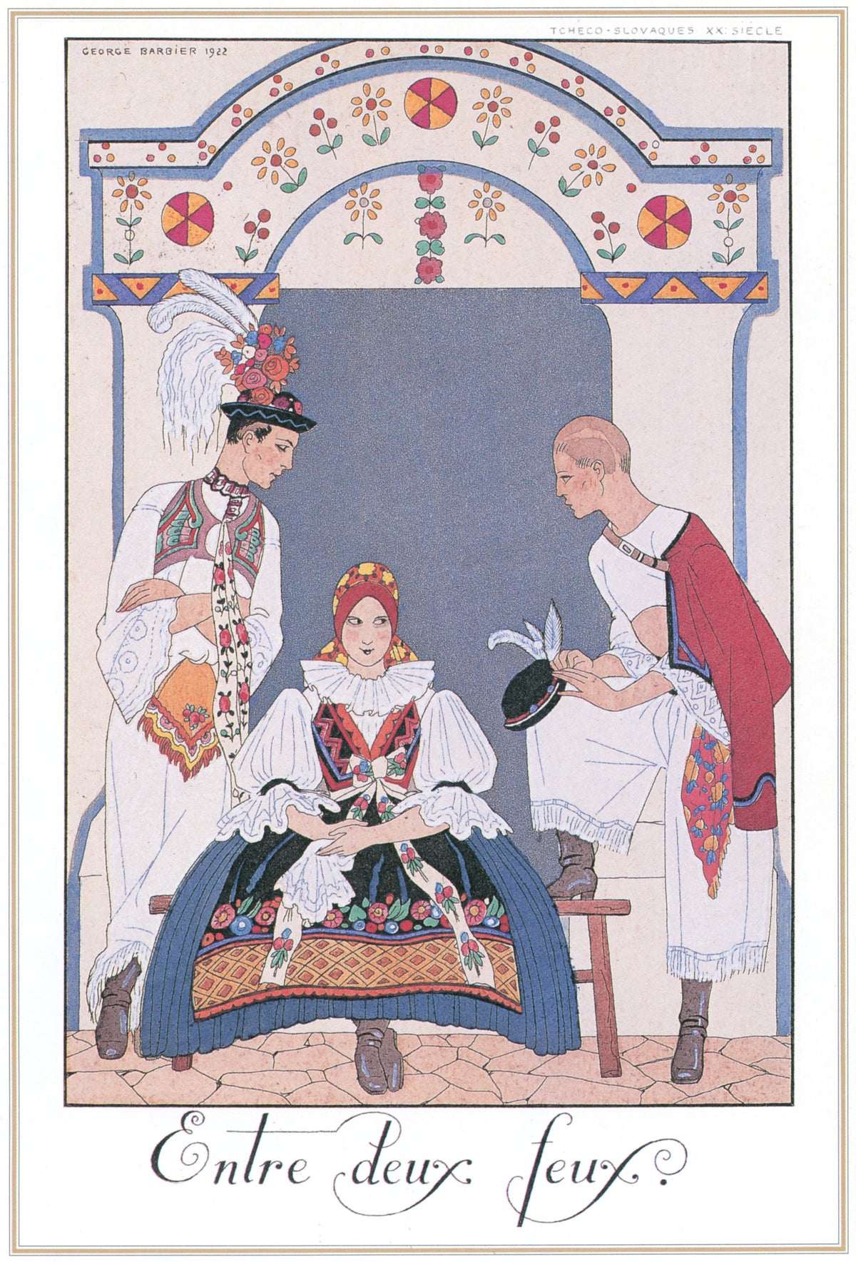 George Barbier — Entre deux feux | Art Deco Fashion Print