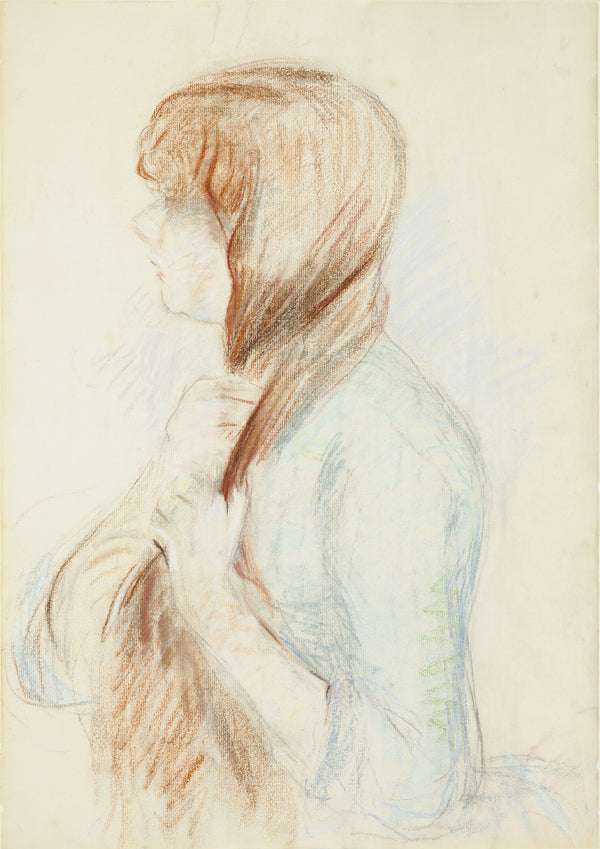 Berthe Morisot — Girl Plaiting her Hair (La Natte) | Fine Art Print