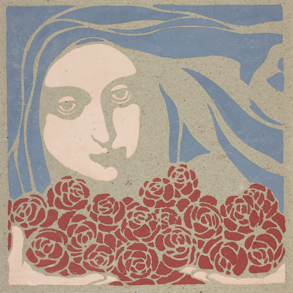 Koloman Moser — Woman's Head with Roses | Lithograph Print