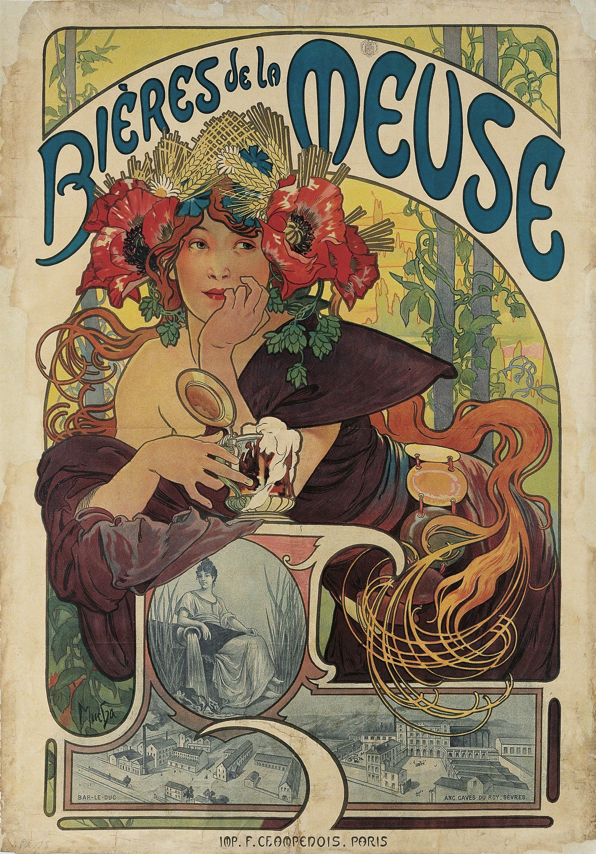 Alphonse Mucha — Bières de la Meuse | Vintage Poster Print