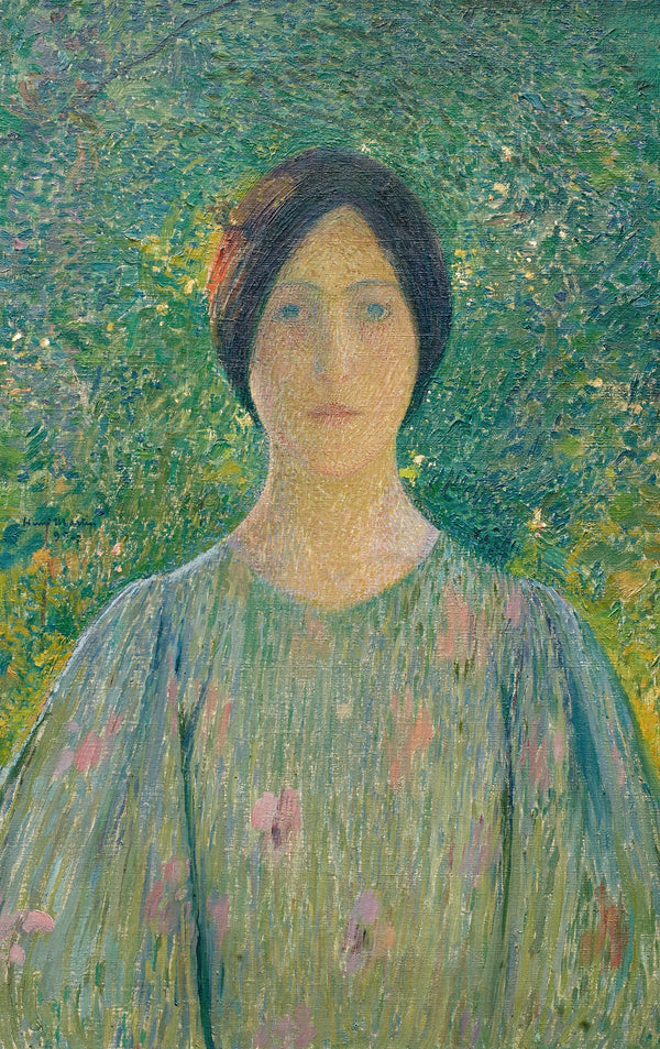 Henri Martin — Jeune femme à la robe fleurie | Fine Art Print