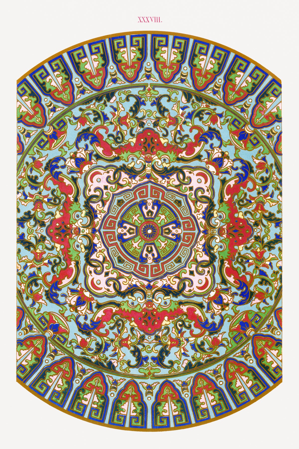 Owen Jones — Examples of Chinese Ornament, Plate 38 | Ornament Plate Print