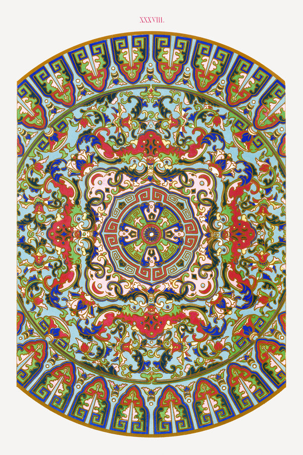 Owen Jones — Examples of Chinese Ornament, Plate 38 | Ornament Plate Print