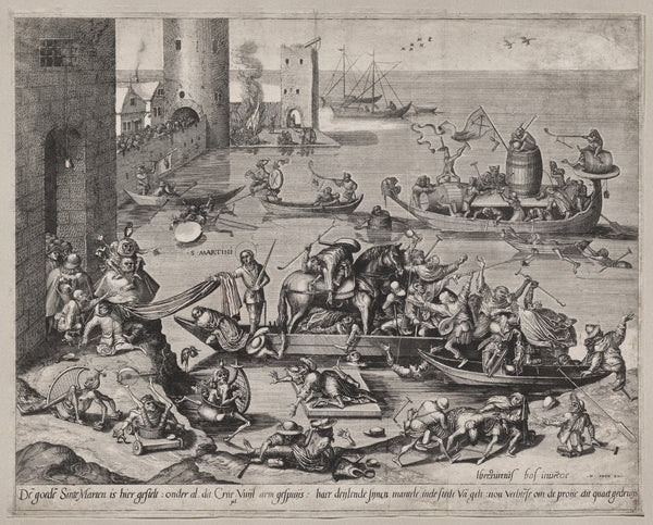 Hieronymus Bosch — Saint Martin with His Horse on a Ship | Fine Art Print