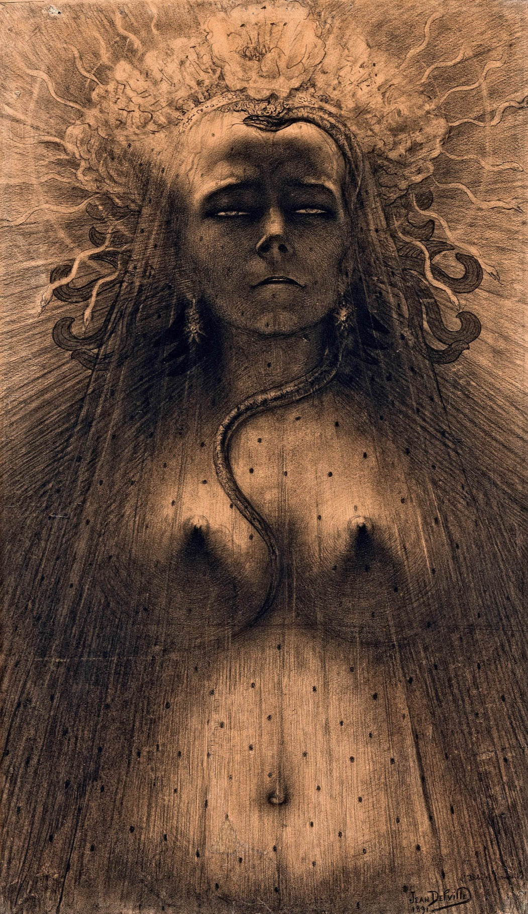 Jean Delville — The Idol of Perversity | Symbolist Art Print