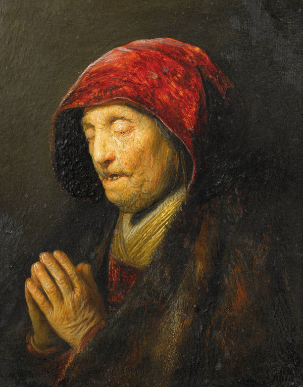 Rembrandt van Rijn — Old Woman Praying | Fine Art Print