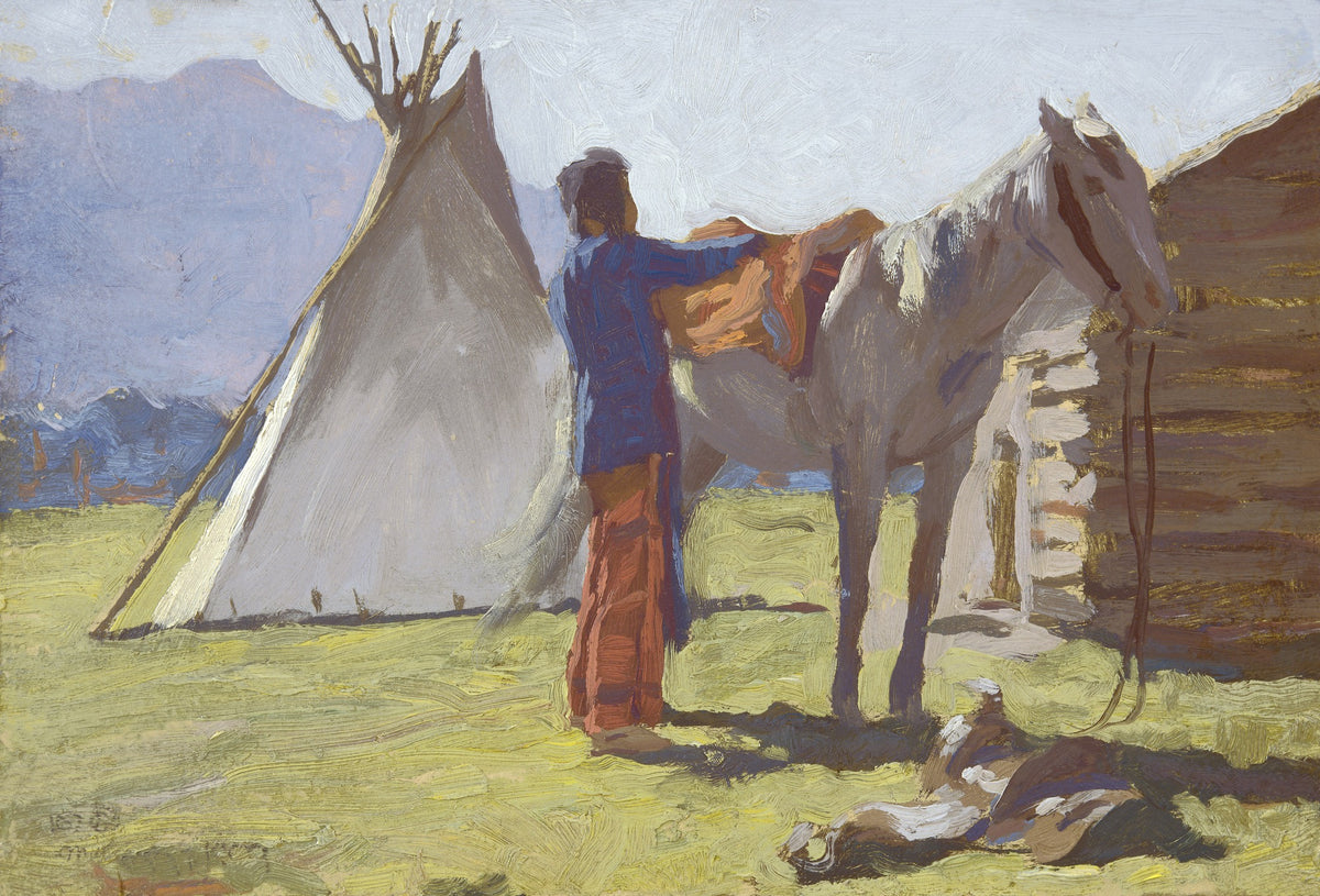 Maynard Dixon — Flathead Indian and Pony | Landscape Fine Art Print