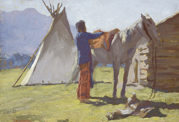 Maynard Dixon — Flathead Indian and Pony | Landscape Fine Art Print