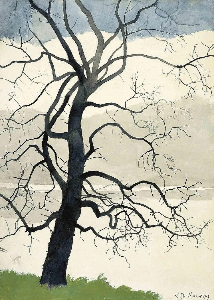 Léon Spilliaert — Arbre solitaire au bord de l'étang | Symbolist Art Print