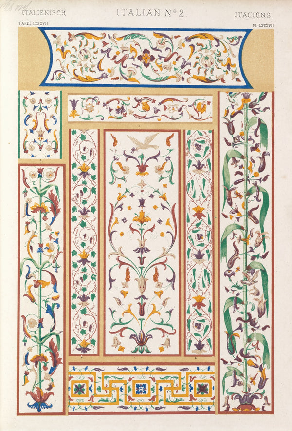 Owen Jones — Italian No. 2, from The Grammar of Ornament | Ornament Plate Print