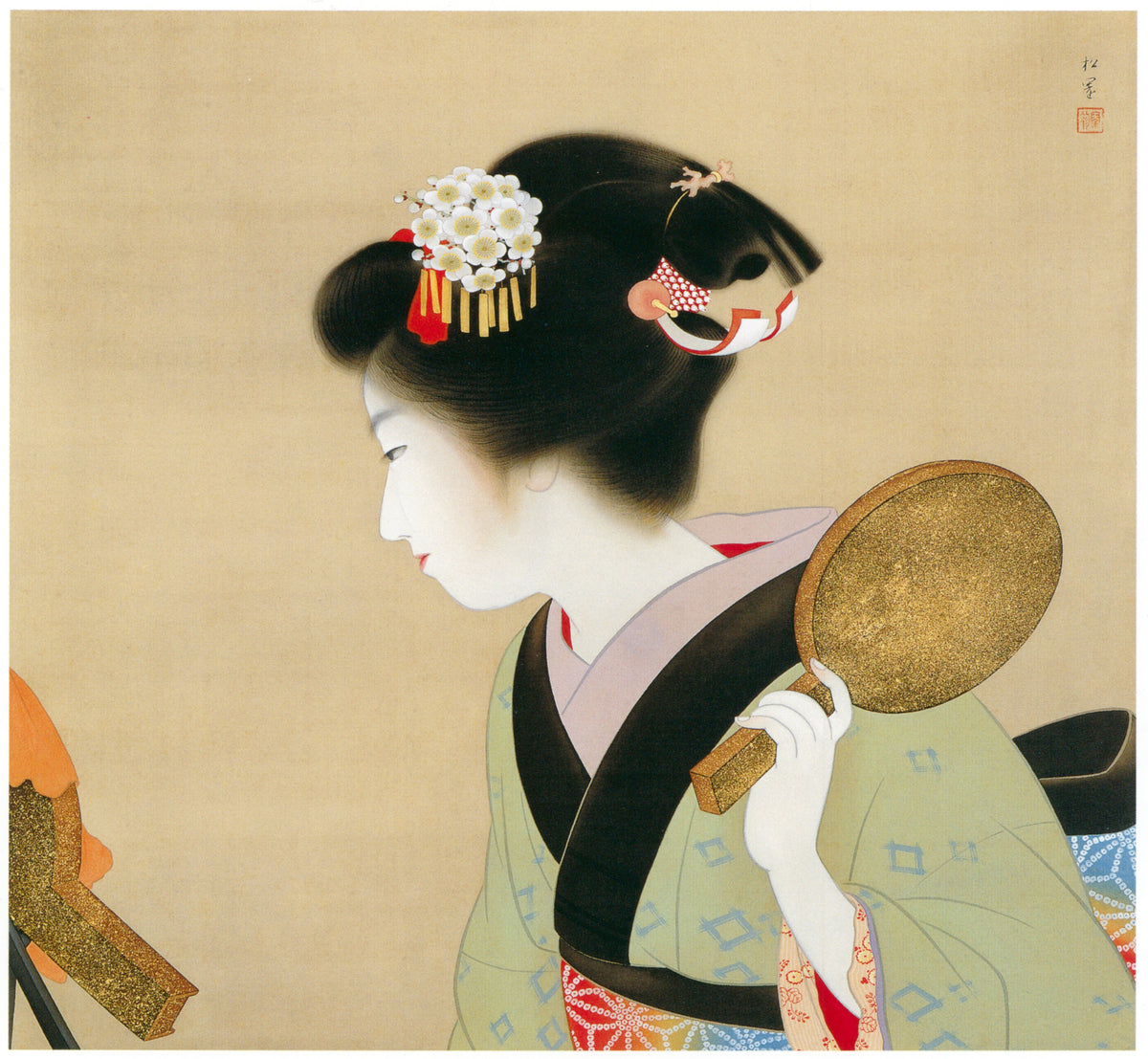 Uemura Shōen — Oshidori-mage (Mandarin-duck Coiffure) | Fine Art Print