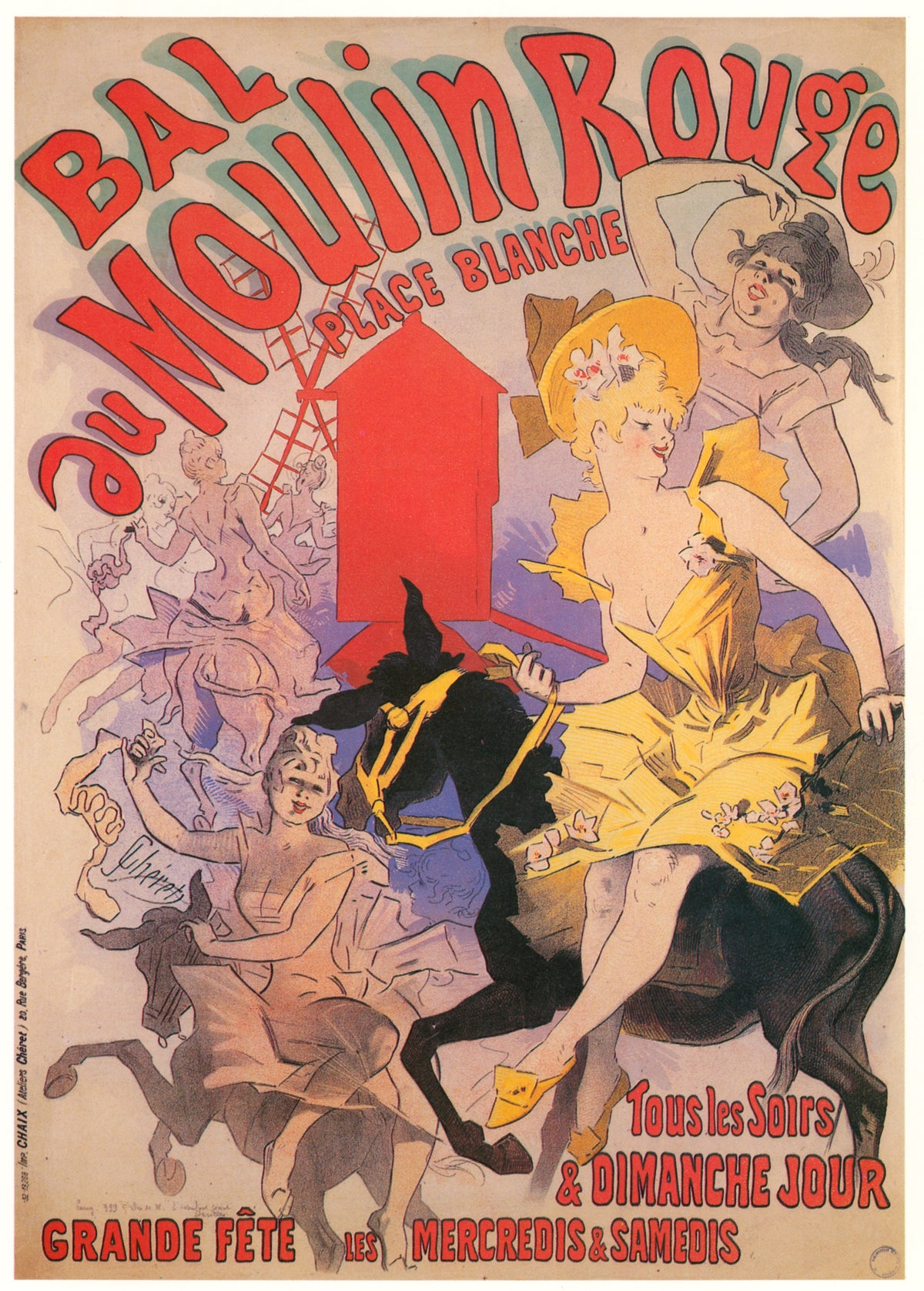 Jules Chéret — Bal au Moulin Rouge | Vintage Poster Print