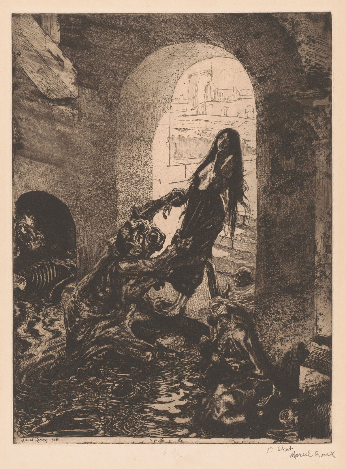 Marcel Roux — Offering to Moloch | Symbolist Art Print