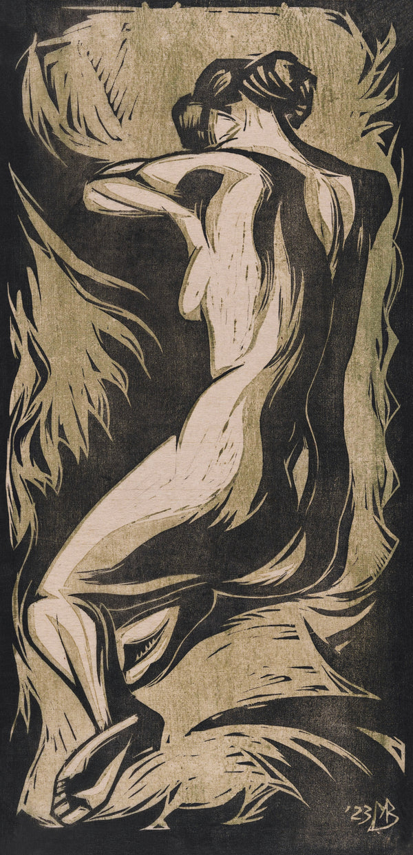 Meijer Bleekrode — Naked Woman | Woodcut Print