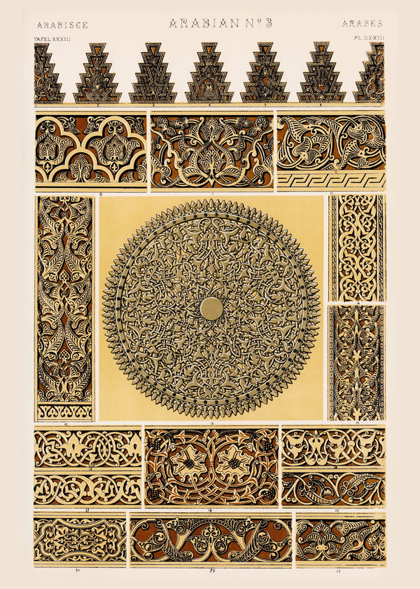 Owen Jones — Arabian No. 3, from The Grammar of Ornament | Ornament Plate Print