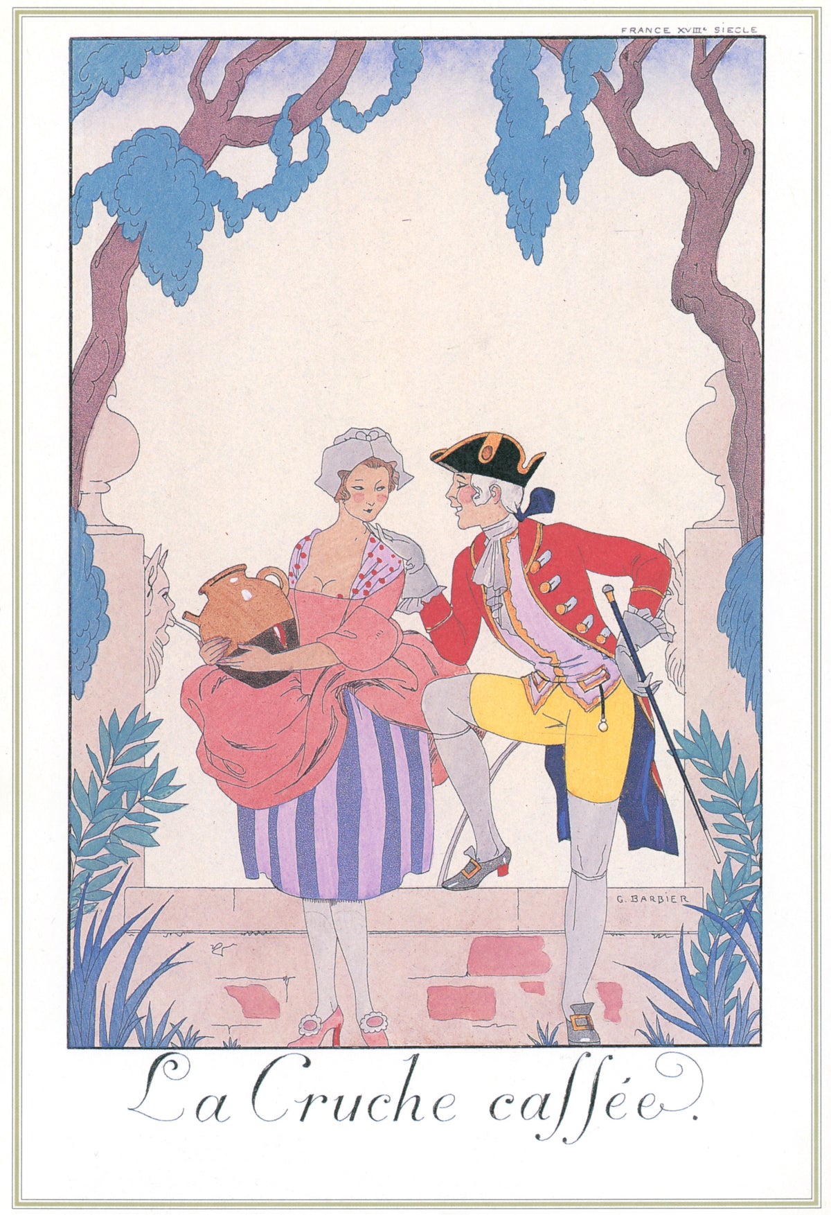George Barbier — La Cruche cassée | Art Deco Fashion Print