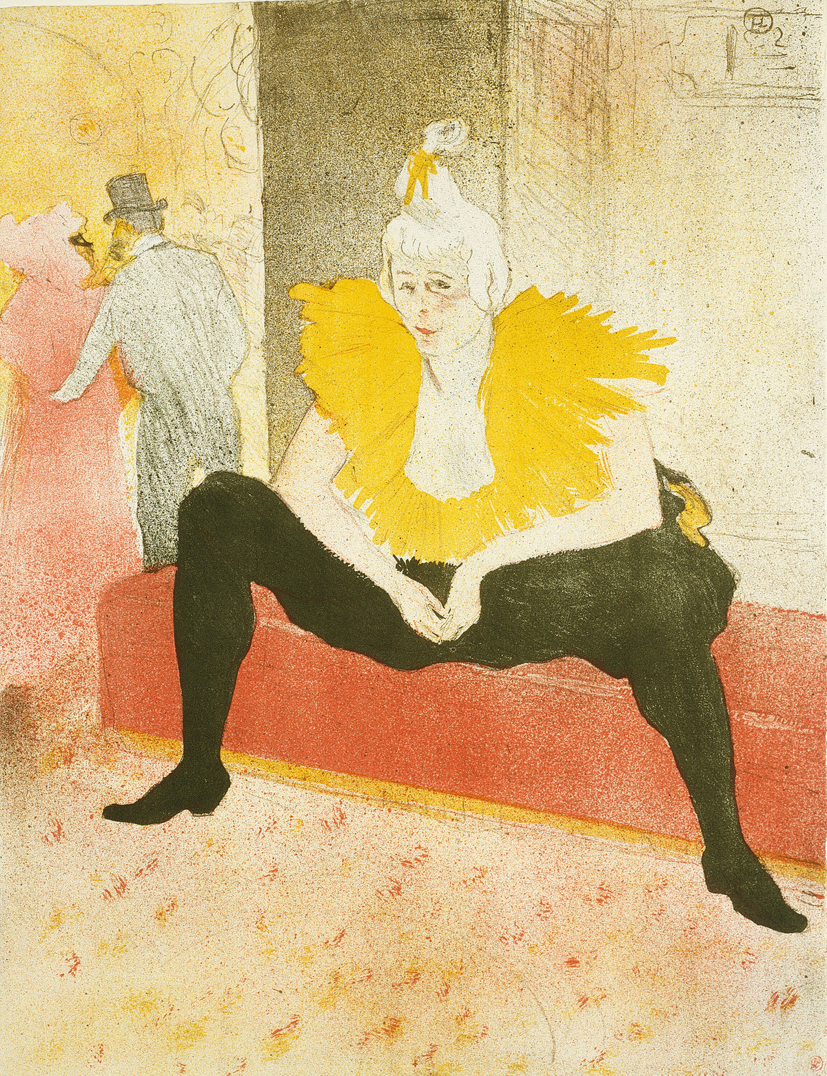 Henri de Toulouse-Lautrec — Seated Female Clown (Mademoiselle Cha-U-Kao) | Lithograph Print
