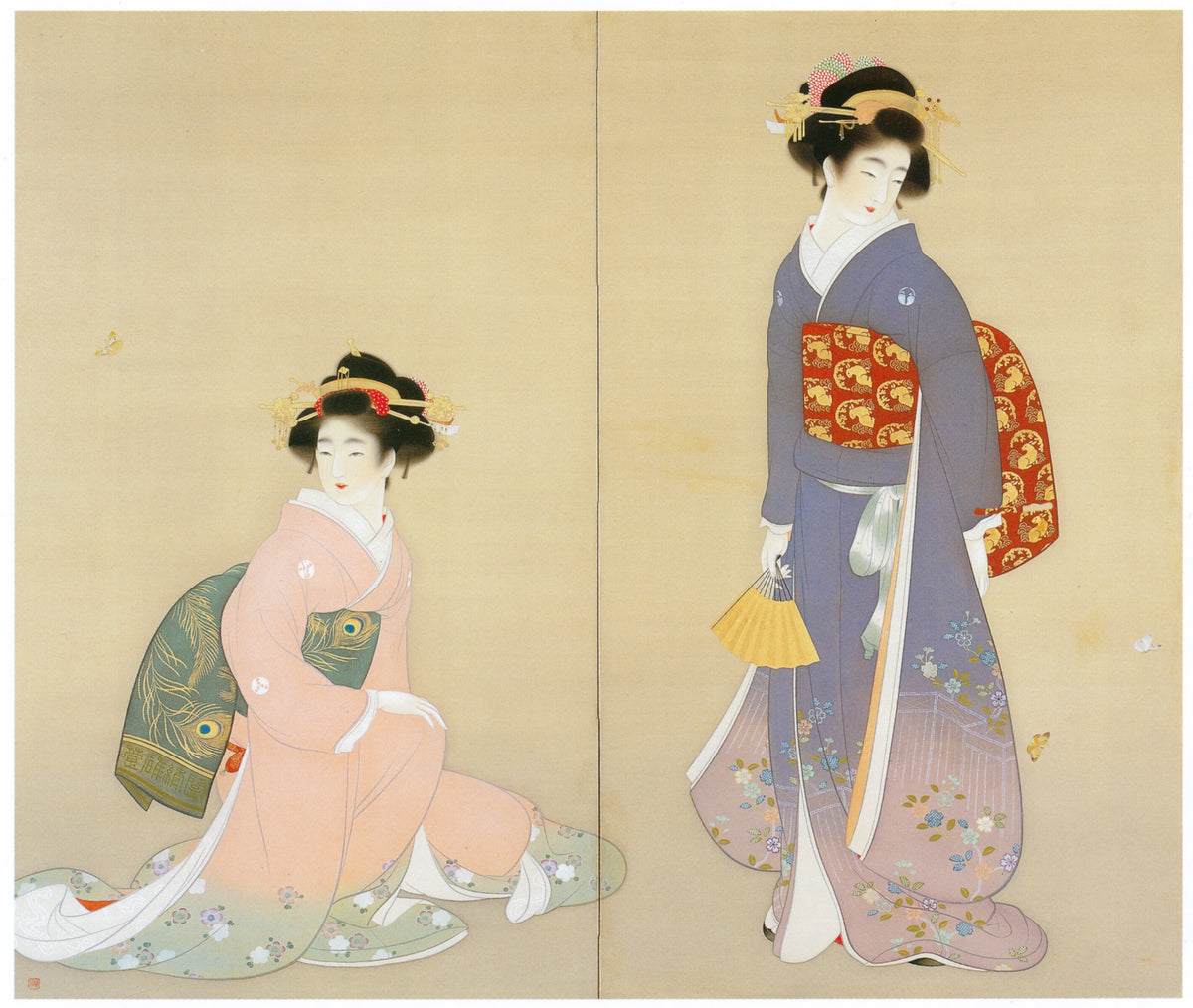 Uemura Shōen — Spring and Autumn (left panel) | Fine Art Print